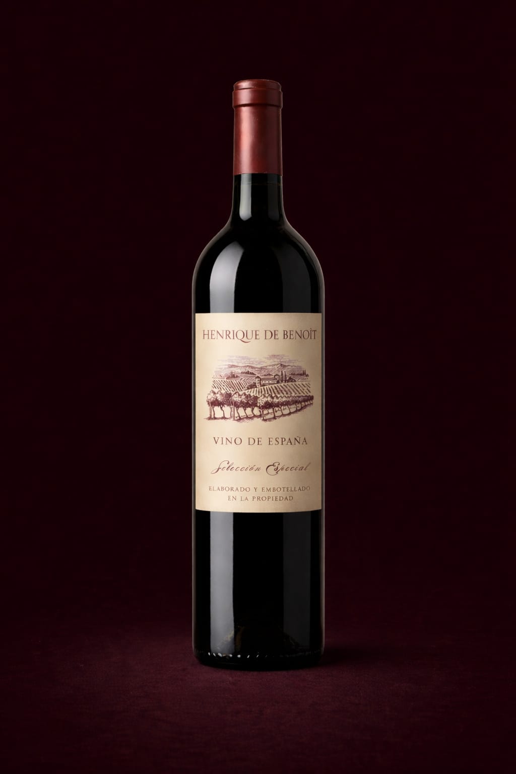 Añada 2021. Vino de una parcela de 0,9 hectáreas donde la roca arropa la cepa y el sol la calienta. Un vino singular del pueblo de Carabaña en la provincia de Madrid. Merlot traído de la bodega Vega Sicilia a través de una selección masal realizada en los años ochenta por mi abuelo y gracias a la familia Newman. Un vino exclusivo de Madrid. Elaborando como antiguamente en foudres de madera.  Botella de la bodega Henrique de Benoît 